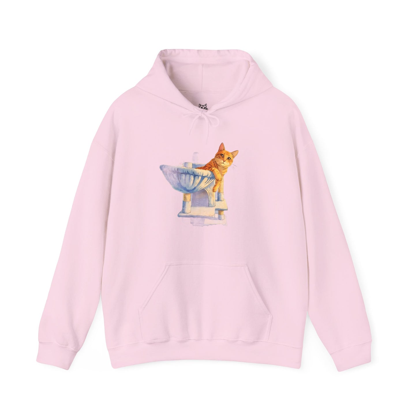 Cute Kitten in Sink Hoodie Whimsical Cat Pullover | Cat Lover Gift | Unisex