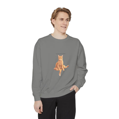 I Don't Do Mornings Cosy Ginger Cat Sweatshirt | Cat Lover Crewneck