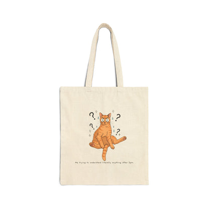 Have You Forgotten Something? Curious Cat Canvas Tote Bag | Cat Lover Gift
