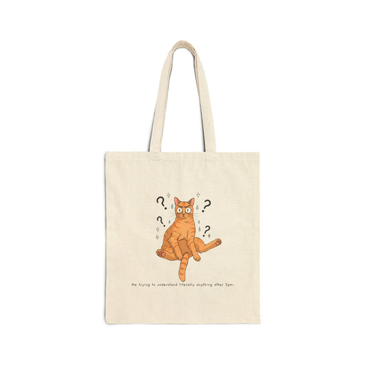Have You Forgotten Something? Curious Cat Canvas Tote Bag | Cat Lover Gift