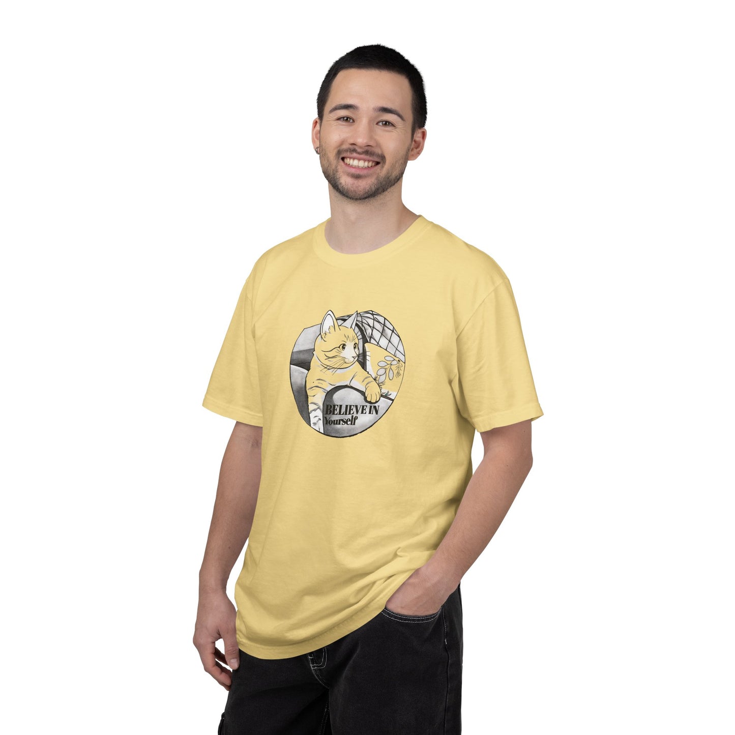 Believe in Spikes – Cat Volleyball Graphic Tee