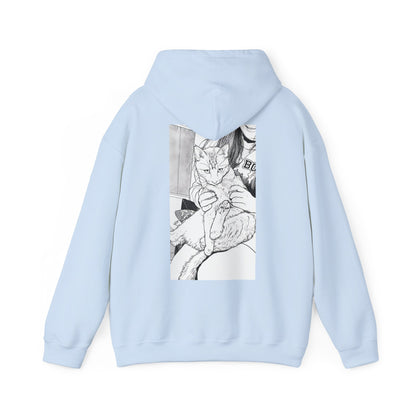 Cosy Cat Portrait Hoodie Sketch Cat Pullover | Cat Lover Gift | Unisex
