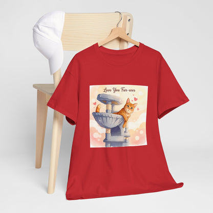 Love You Fur-Ever Cute Cat T-Shirt | Cat Mum Gift | Kawaii Cat Tee