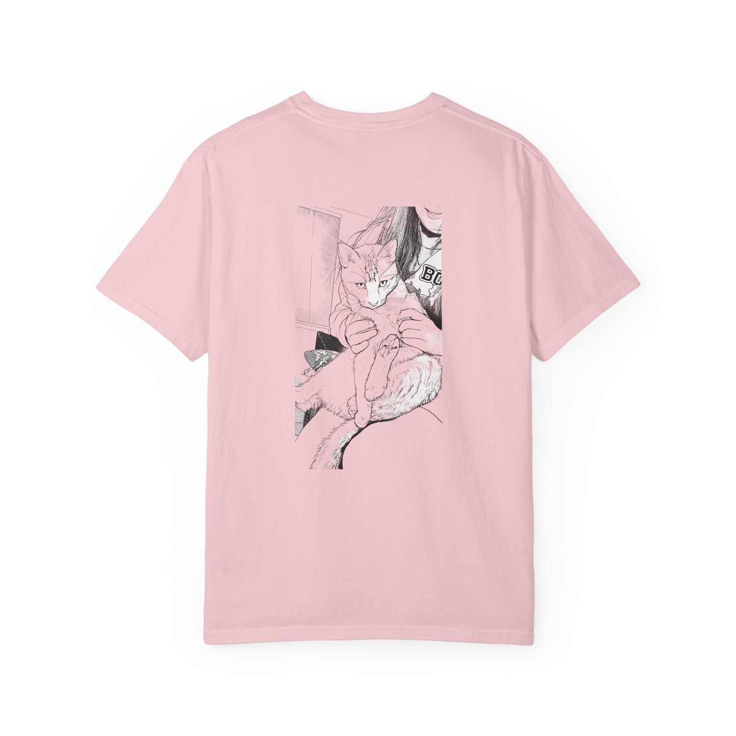 Cat Cuddle T-Shirt Illustrated Cat Hug Graphic Tee