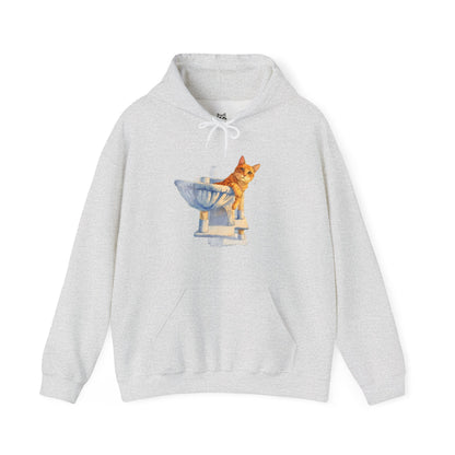 Cute Kitten in Sink Hoodie Whimsical Cat Pullover | Cat Lover Gift | Unisex