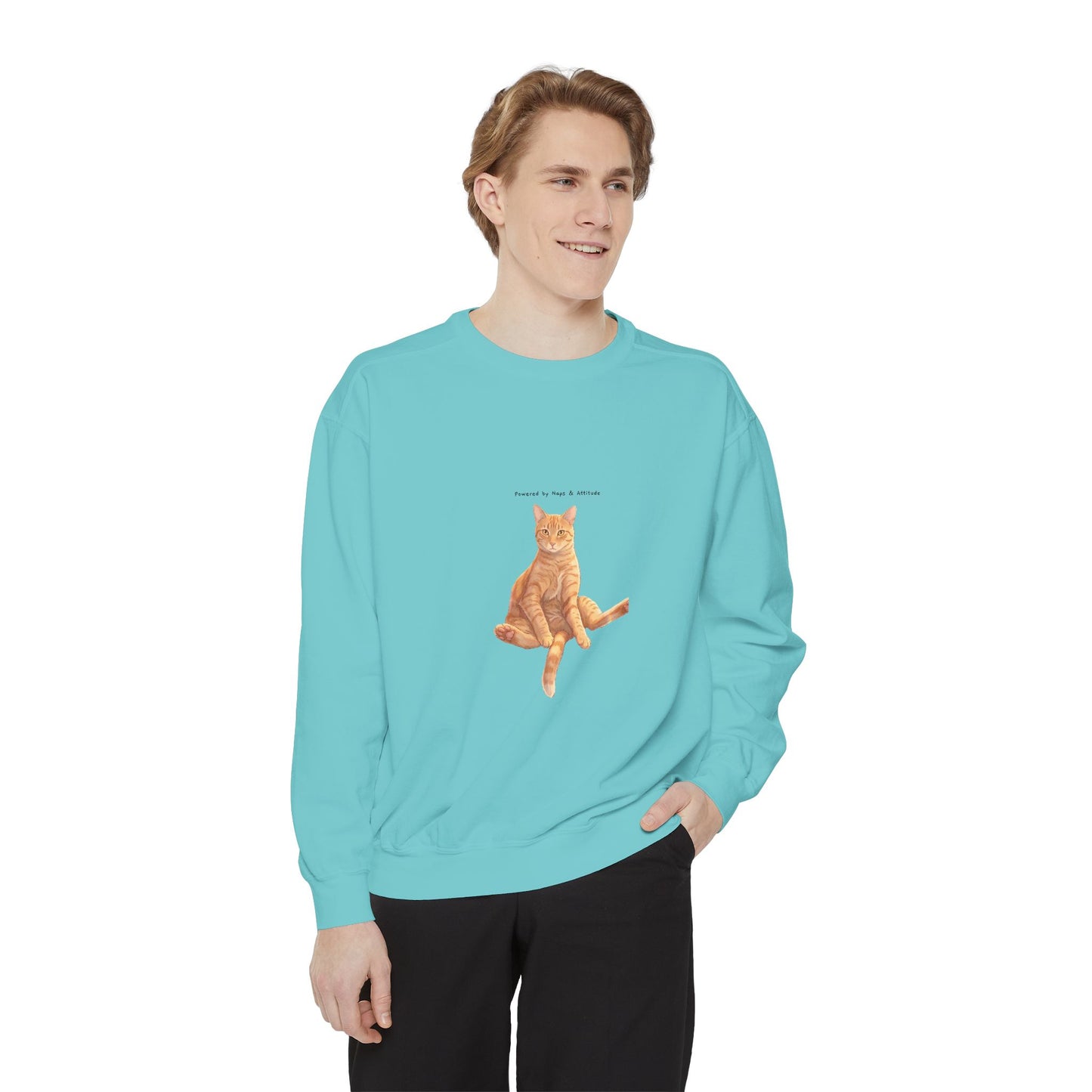 I Don't Do Mornings Cosy Ginger Cat Sweatshirt | Cat Lover Crewneck