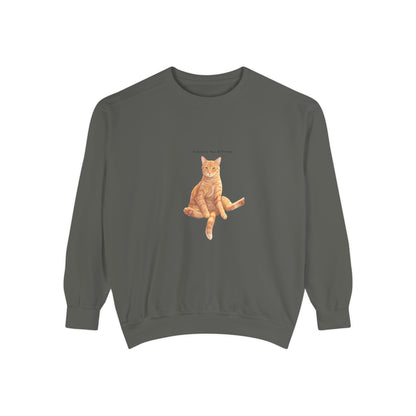 I Don't Do Mornings Cosy Ginger Cat Sweatshirt | Cat Lover Crewneck