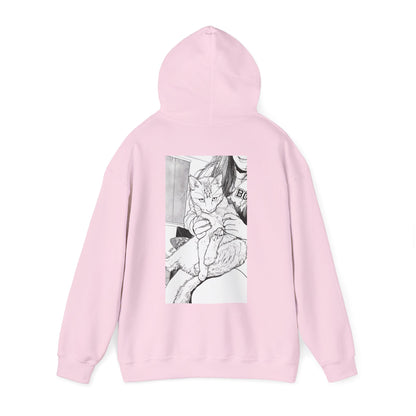 Cosy Cat Portrait Hoodie Sketch Cat Pullover | Cat Lover Gift | Unisex