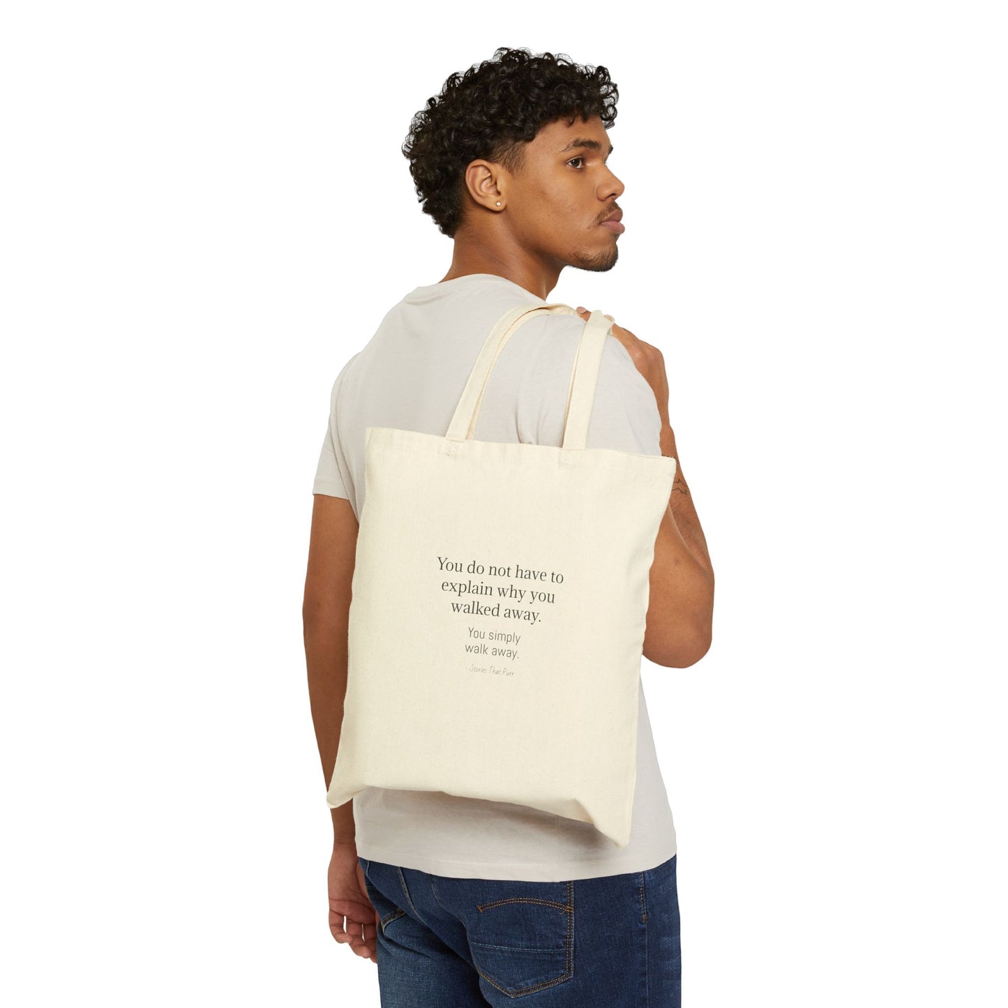 You Do Not Have to Explain Vintage Cat Quote Canvas Tote Bag | Cat Lover Gift