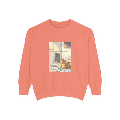 You & Me Vintage Sunlit Cat Sweatshirt | Cosy Crewneck | Cat Lover Gift