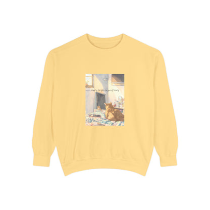 You & Me Vintage Sunlit Cat Sweatshirt | Cosy Crewneck | Cat Lover Gift