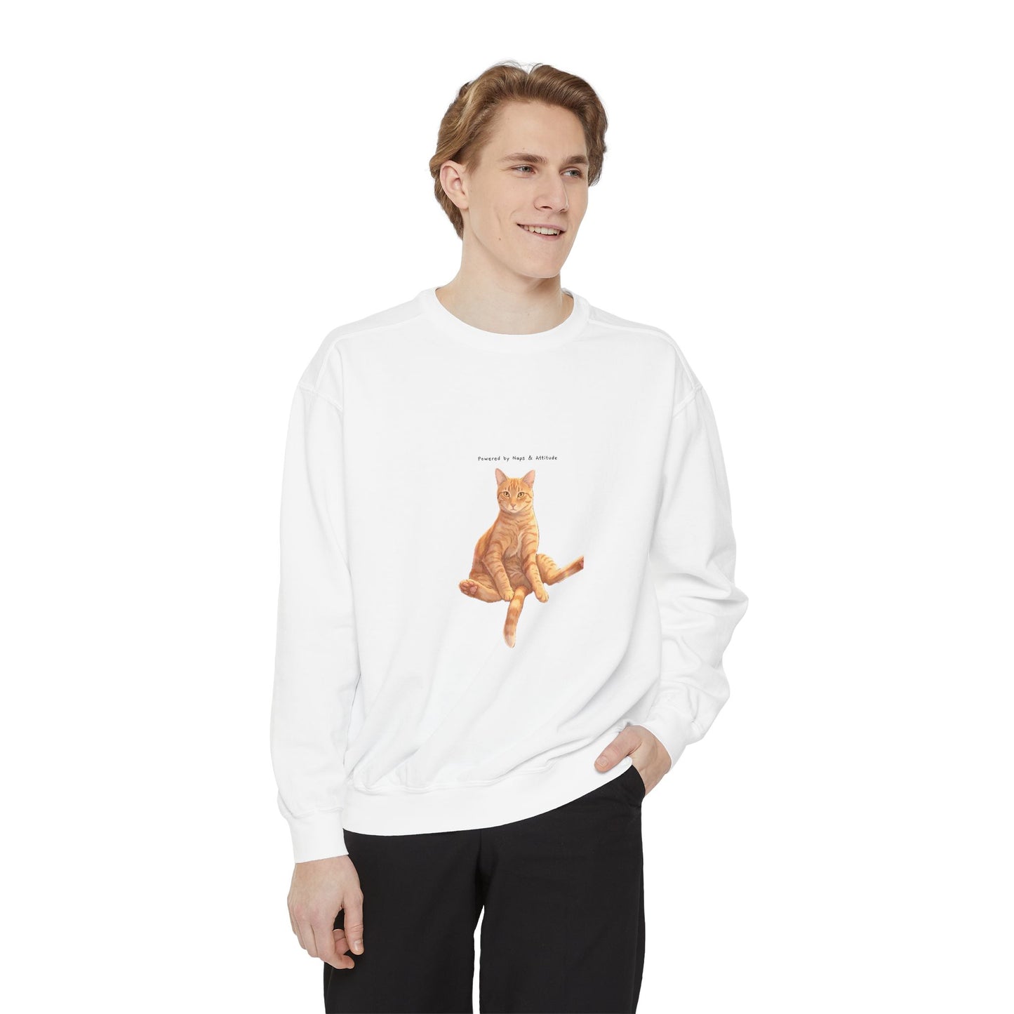 I Don't Do Mornings Cosy Ginger Cat Sweatshirt | Cat Lover Crewneck