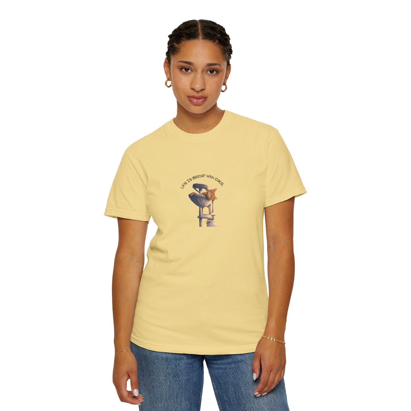 Life Is Better With Cats T-Shirt Cat Lover Graphic Tee