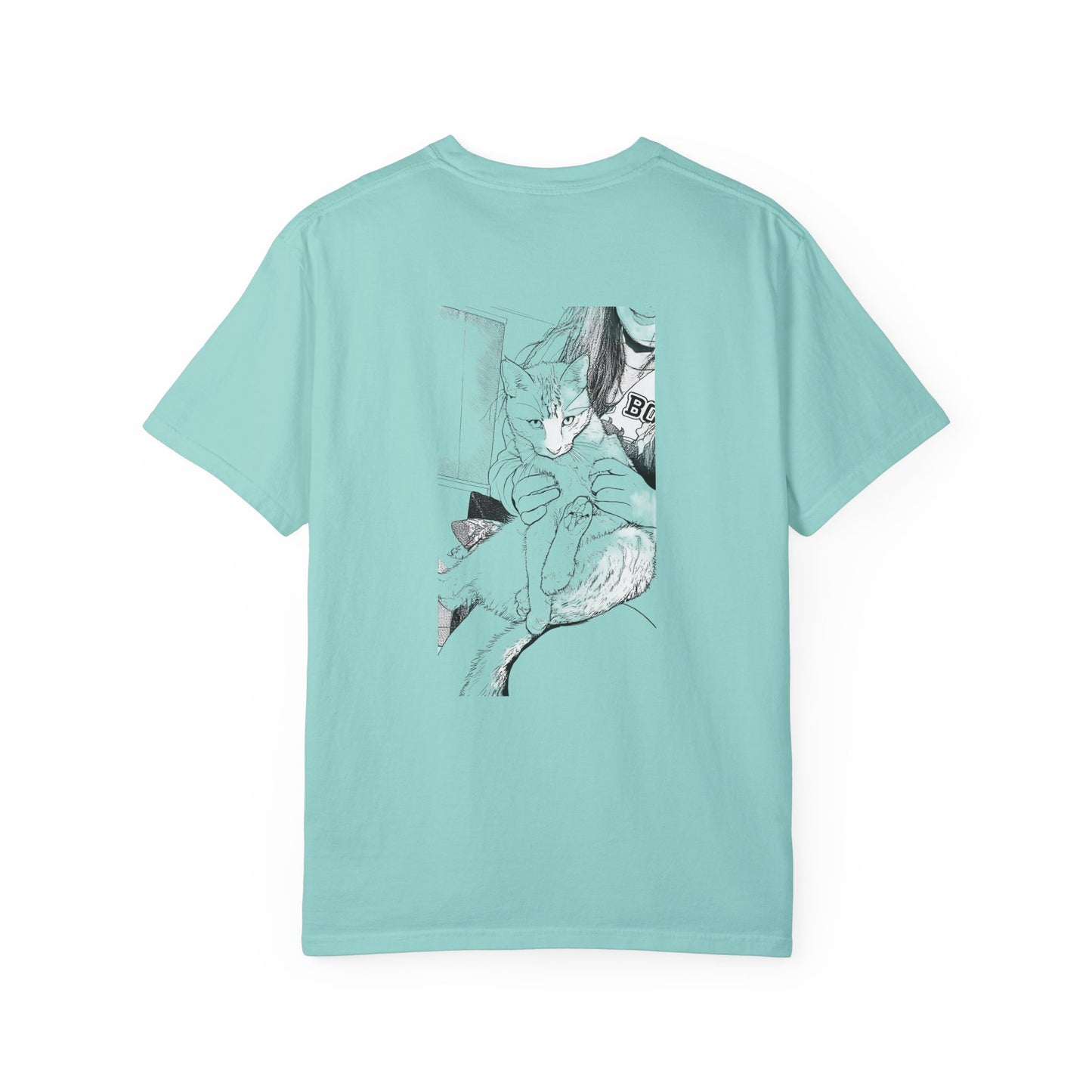 Cat Cuddle T-Shirt Illustrated Cat Hug Graphic Tee