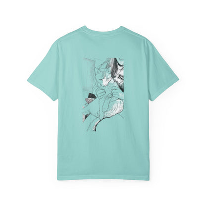 Cat Cuddle T-Shirt Illustrated Cat Hug Graphic Tee