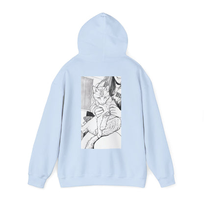 Cosy Cat Portrait Hoodie Sketch Cat Pullover | Cat Lover Gift | Unisex