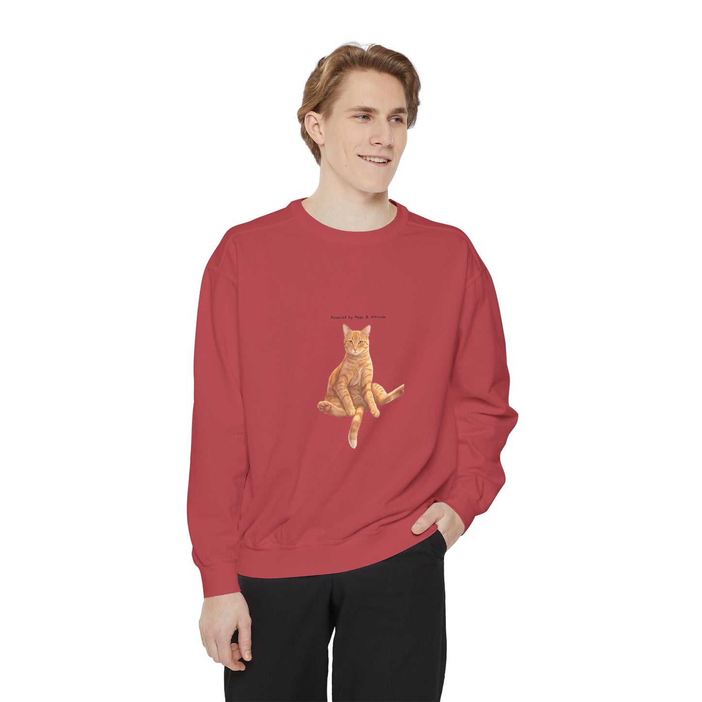 I Don't Do Mornings Cosy Ginger Cat Sweatshirt | Cat Lover Crewneck