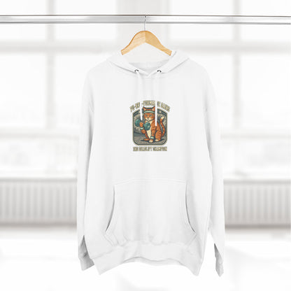 Purrformance Gains Funny Buff Cat Gym Hoodie | Cat Lover Gift | Fleece Pullover