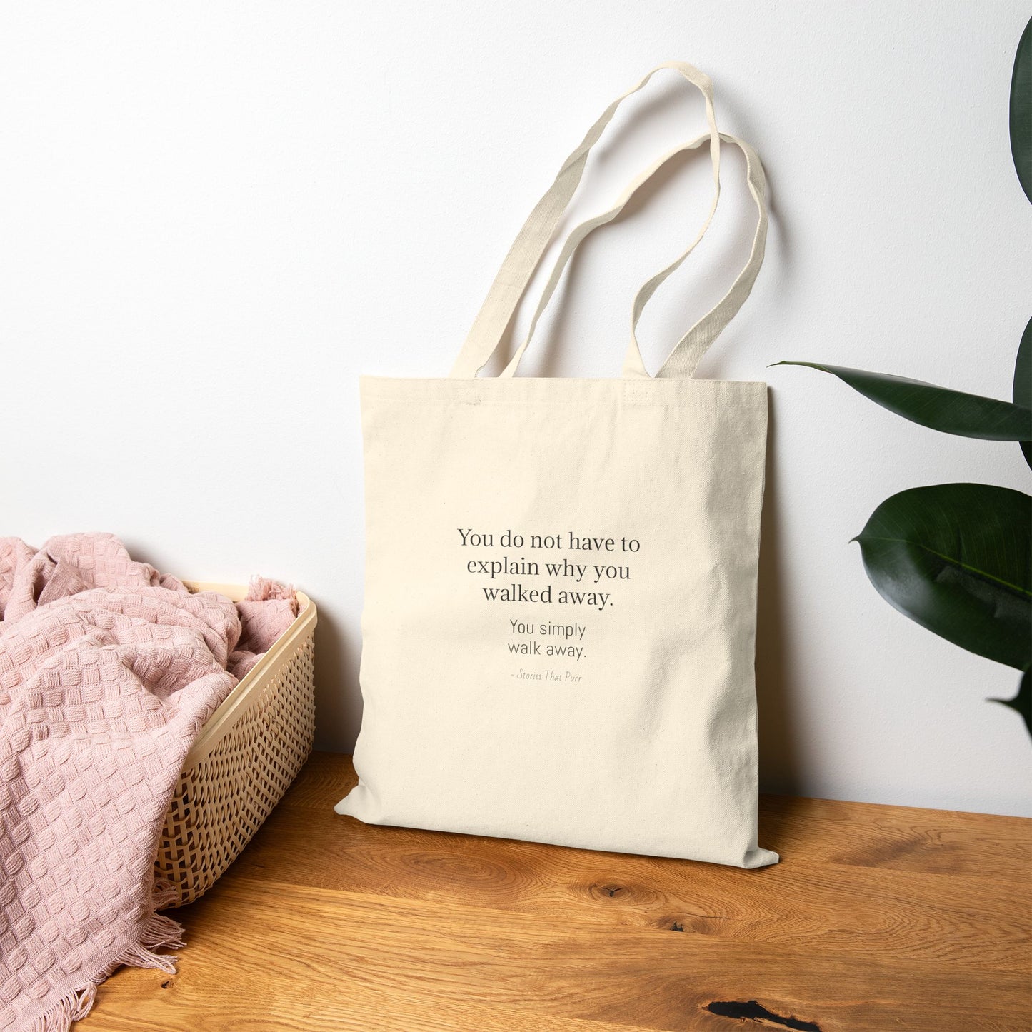 You Do Not Have to Explain Vintage Cat Quote Canvas Tote Bag | Cat Lover Gift
