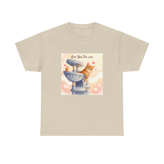 Love You Fur-Ever Cute Cat T-Shirt | Cat Mum Gift | Kawaii Cat Tee