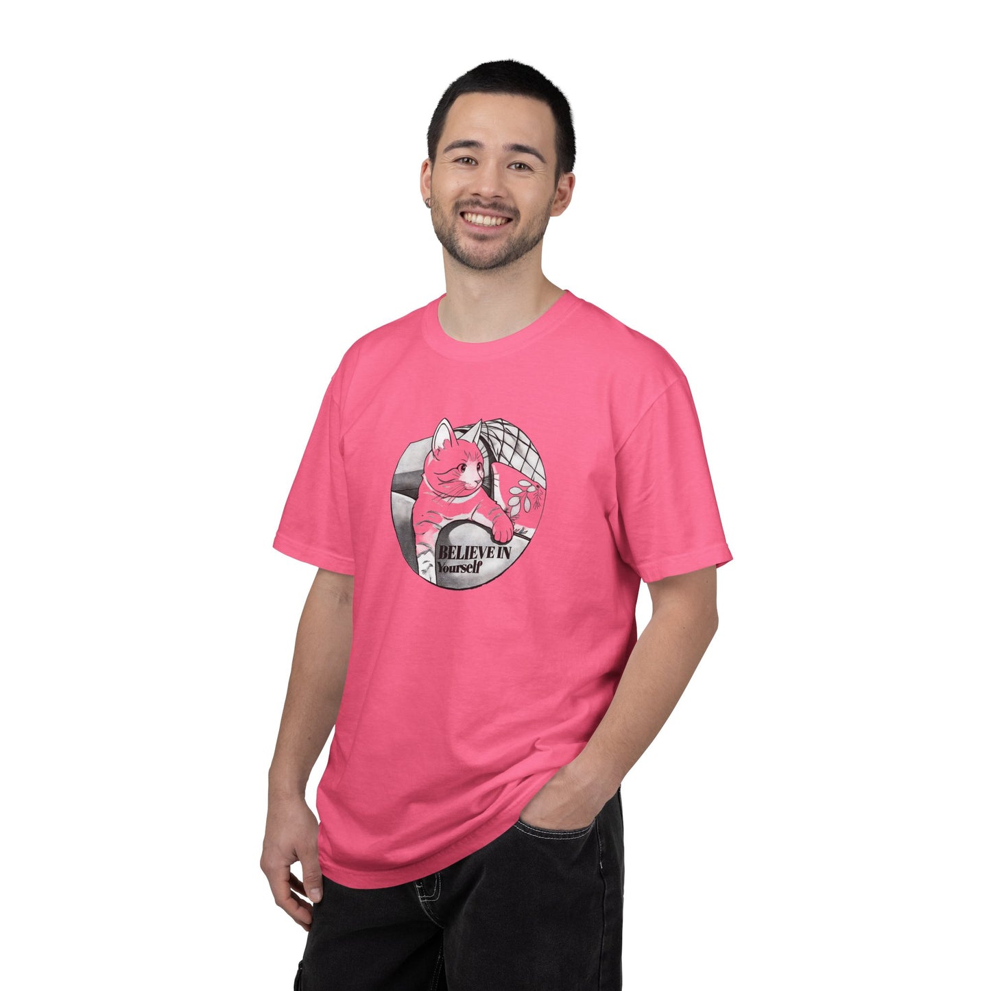 Believe in Spikes – Cat Volleyball Graphic Tee
