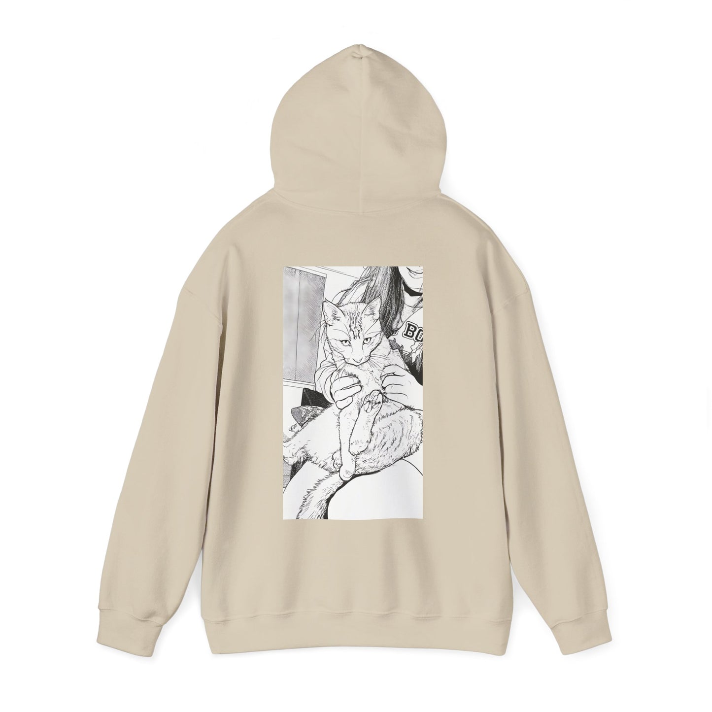 Cosy Cat Portrait Hoodie Sketch Cat Pullover | Cat Lover Gift | Unisex