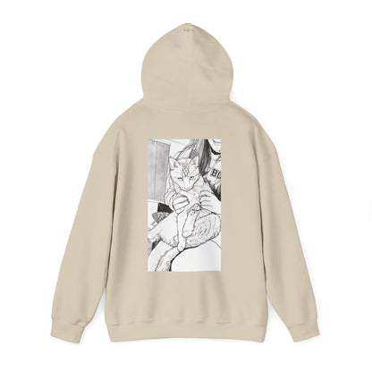 Cosy Cat Portrait Hoodie Sketch Cat Pullover | Cat Lover Gift | Unisex