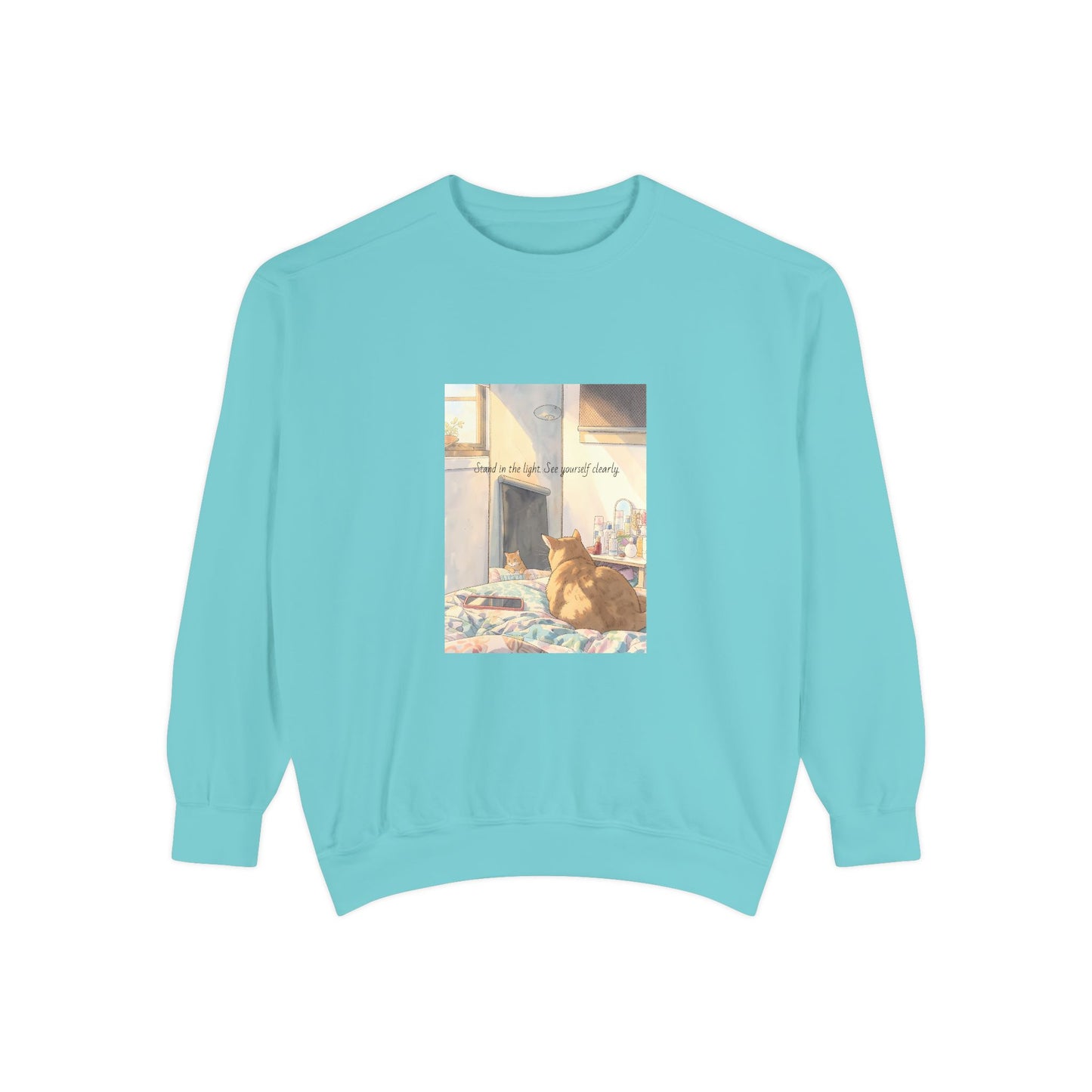You & Me Vintage Sunlit Cat Sweatshirt | Cosy Crewneck | Cat Lover Gift