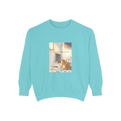 You & Me Vintage Sunlit Cat Sweatshirt | Cosy Crewneck | Cat Lover Gift