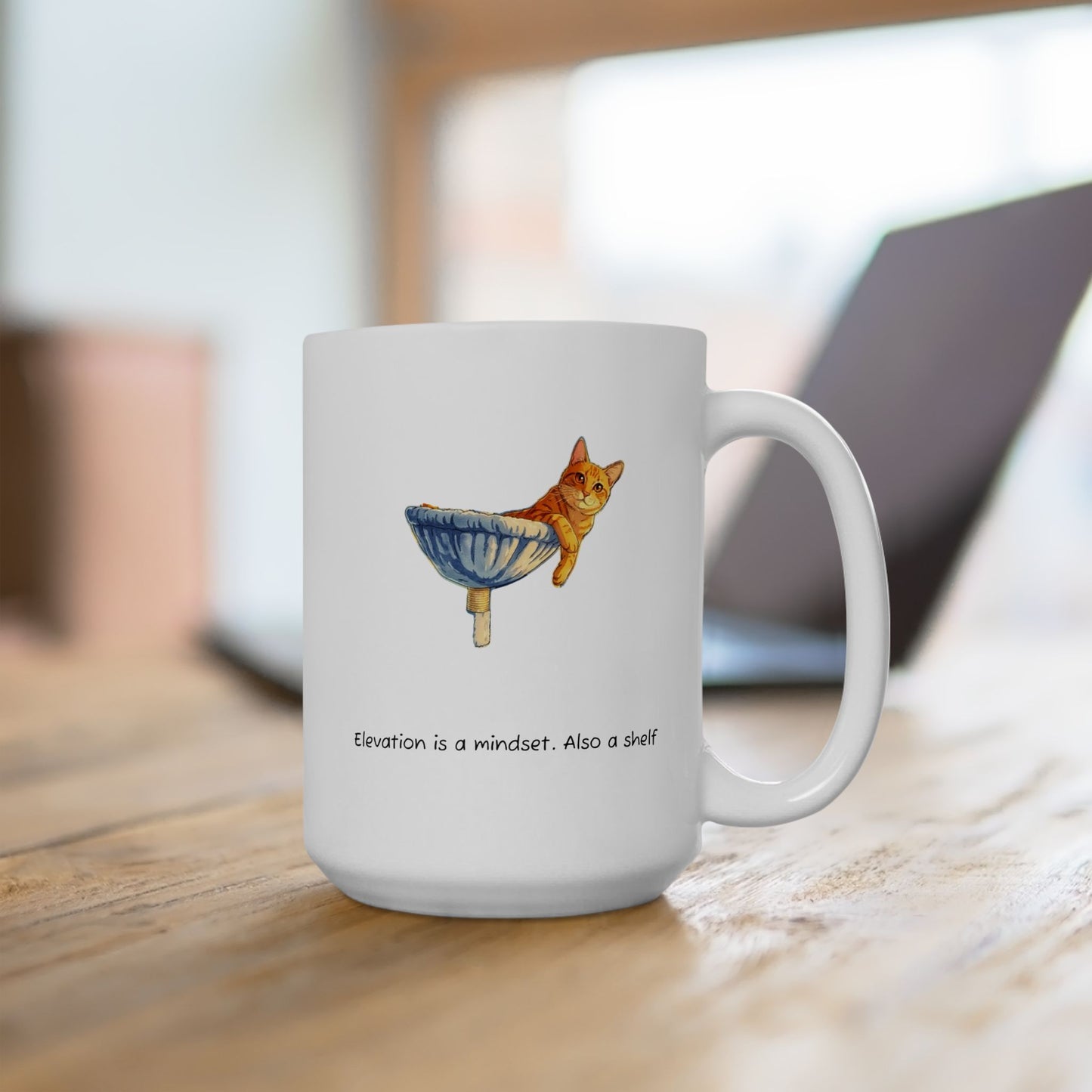 Cat Heartbeat Ceramic Mug Cute Cat Art Coffee Cup