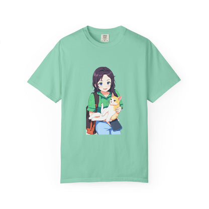 Forever Together Girl & Cat Graphic Tee | Cute Cat Lover T-Shirt