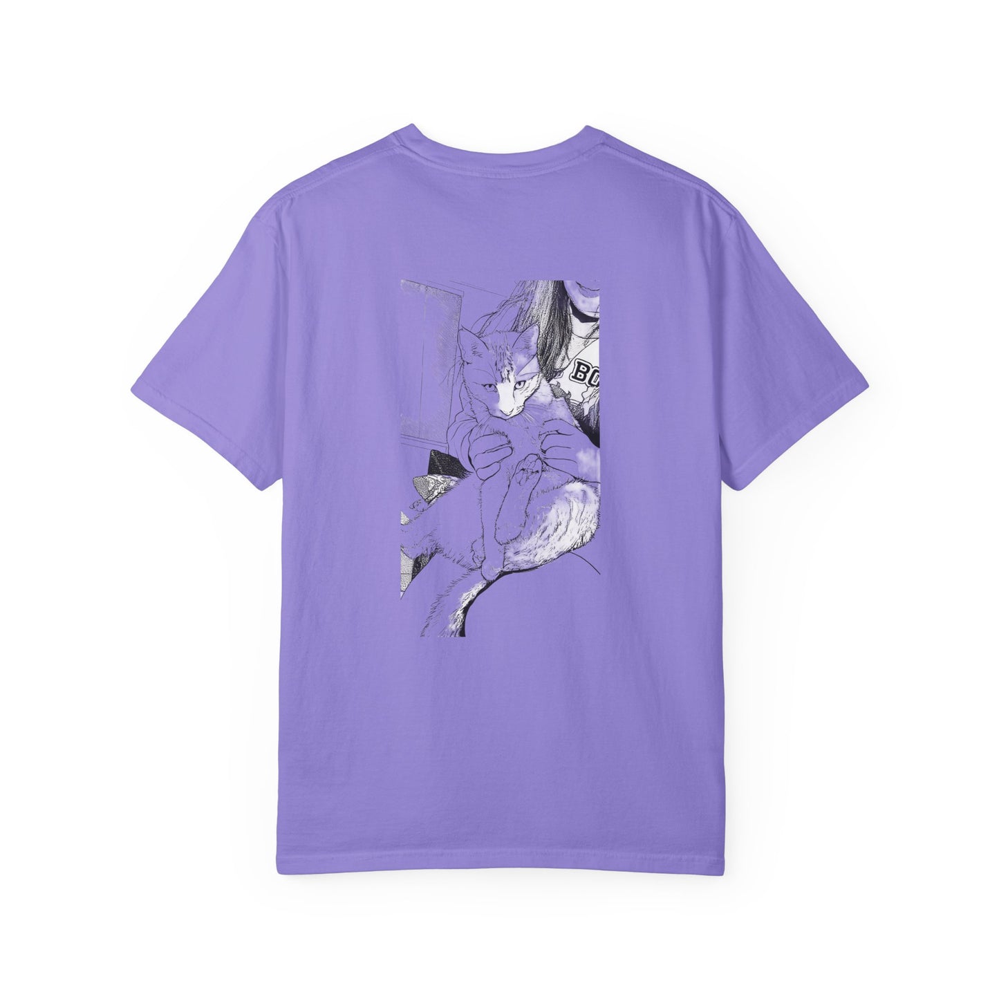 Cat Cuddle T-Shirt Illustrated Cat Hug Graphic Tee