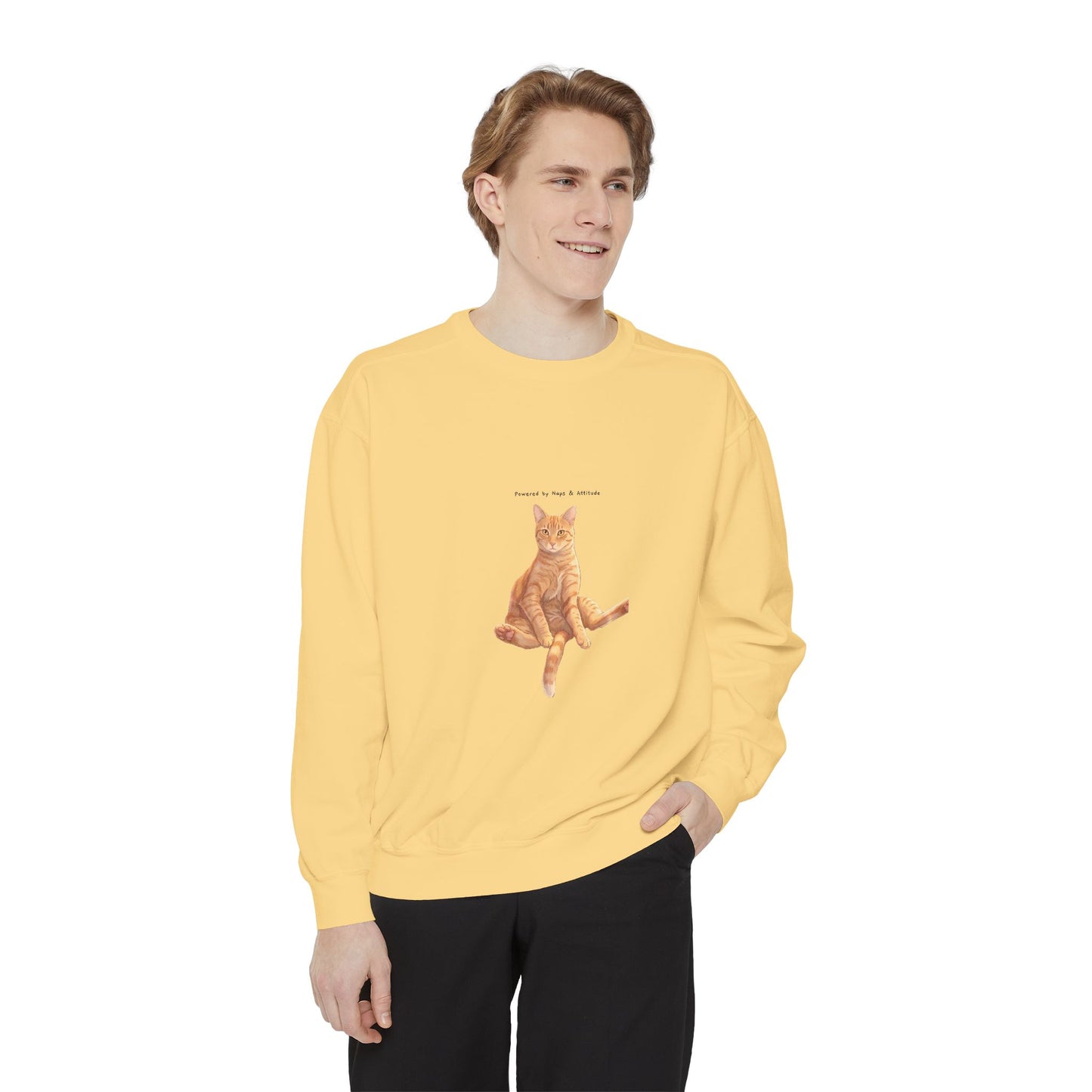 I Don't Do Mornings Cosy Ginger Cat Sweatshirt | Cat Lover Crewneck