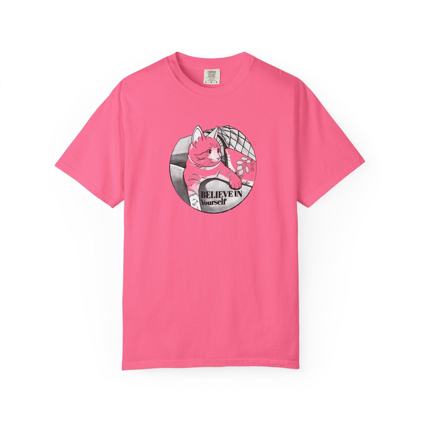 Believe in Spikes – Cat Volleyball Graphic Tee