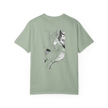 Cat Cuddle T-Shirt Illustrated Cat Hug Graphic Tee