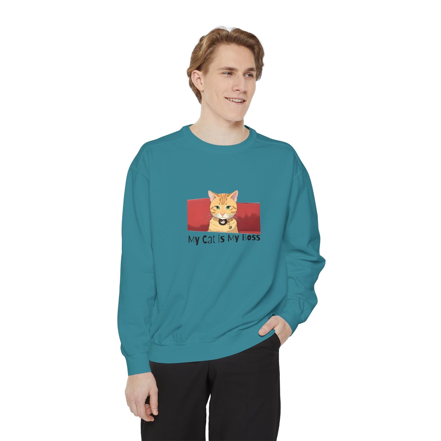 My Cat Is My Boss - Garment Dyed Cotton Blend