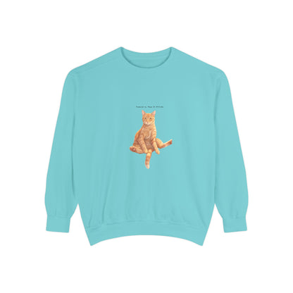 I Don't Do Mornings Cosy Ginger Cat Sweatshirt | Cat Lover Crewneck