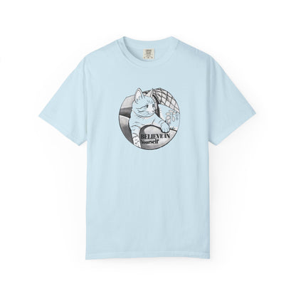 Believe in Spikes – Cat Volleyball Graphic Tee