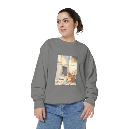 You & Me Vintage Sunlit Cat Sweatshirt | Cosy Crewneck | Cat Lover Gift