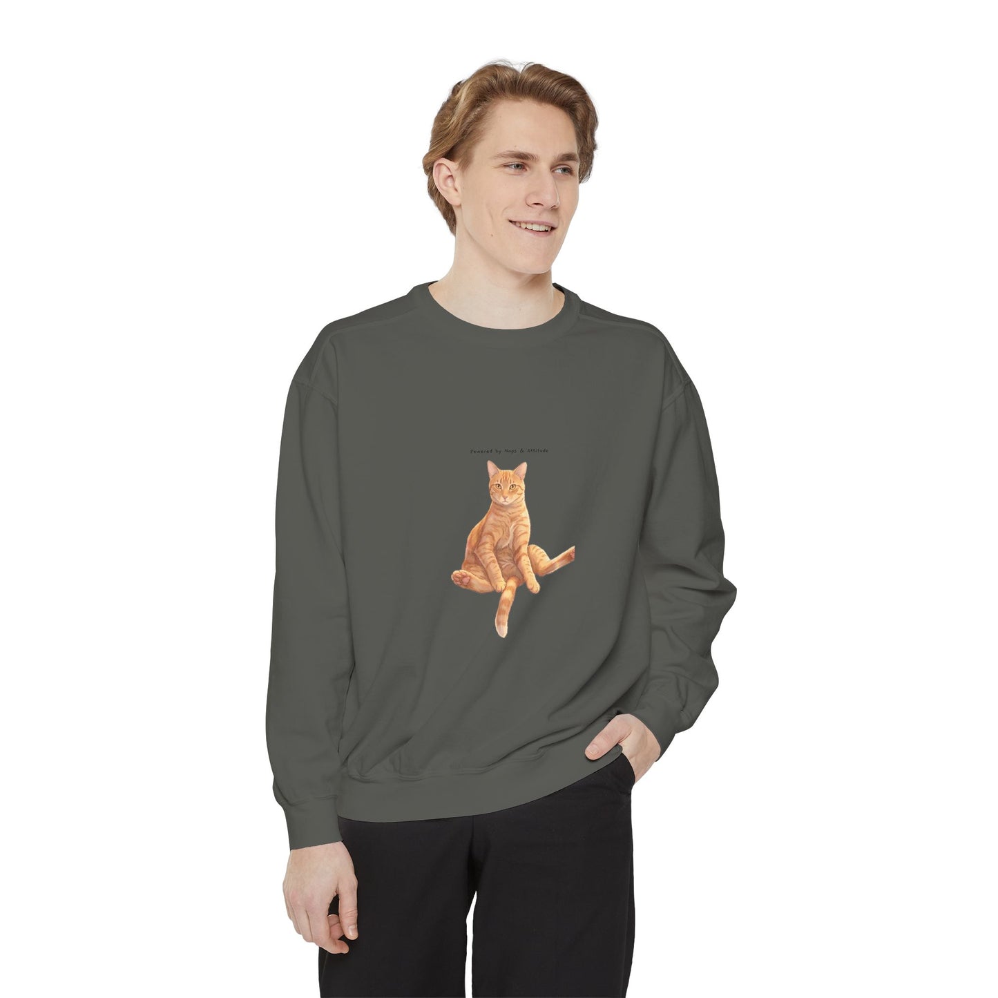 I Don't Do Mornings Cosy Ginger Cat Sweatshirt | Cat Lover Crewneck