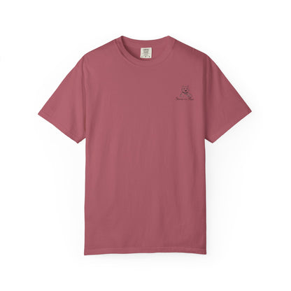 Cat Cuddle T-Shirt Illustrated Cat Hug Graphic Tee