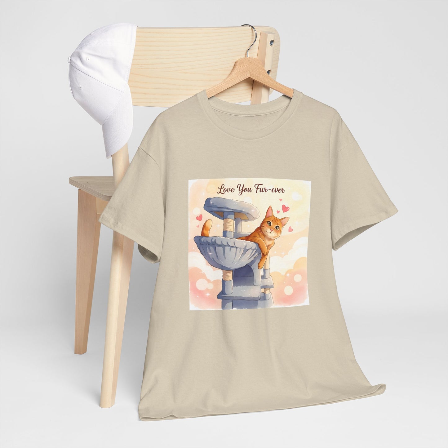 Love You Fur-Ever Cute Cat T-Shirt | Cat Mum Gift | Kawaii Cat Tee
