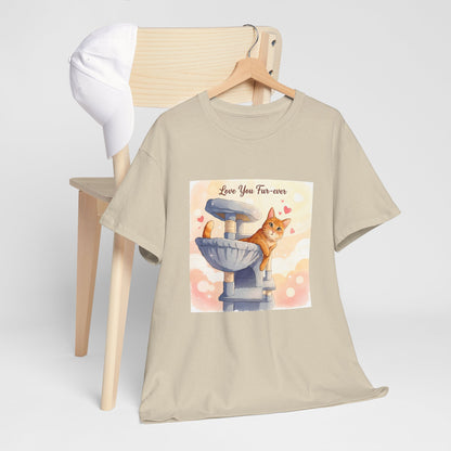 Love You Fur-Ever Cute Cat T-Shirt | Cat Mum Gift | Kawaii Cat Tee