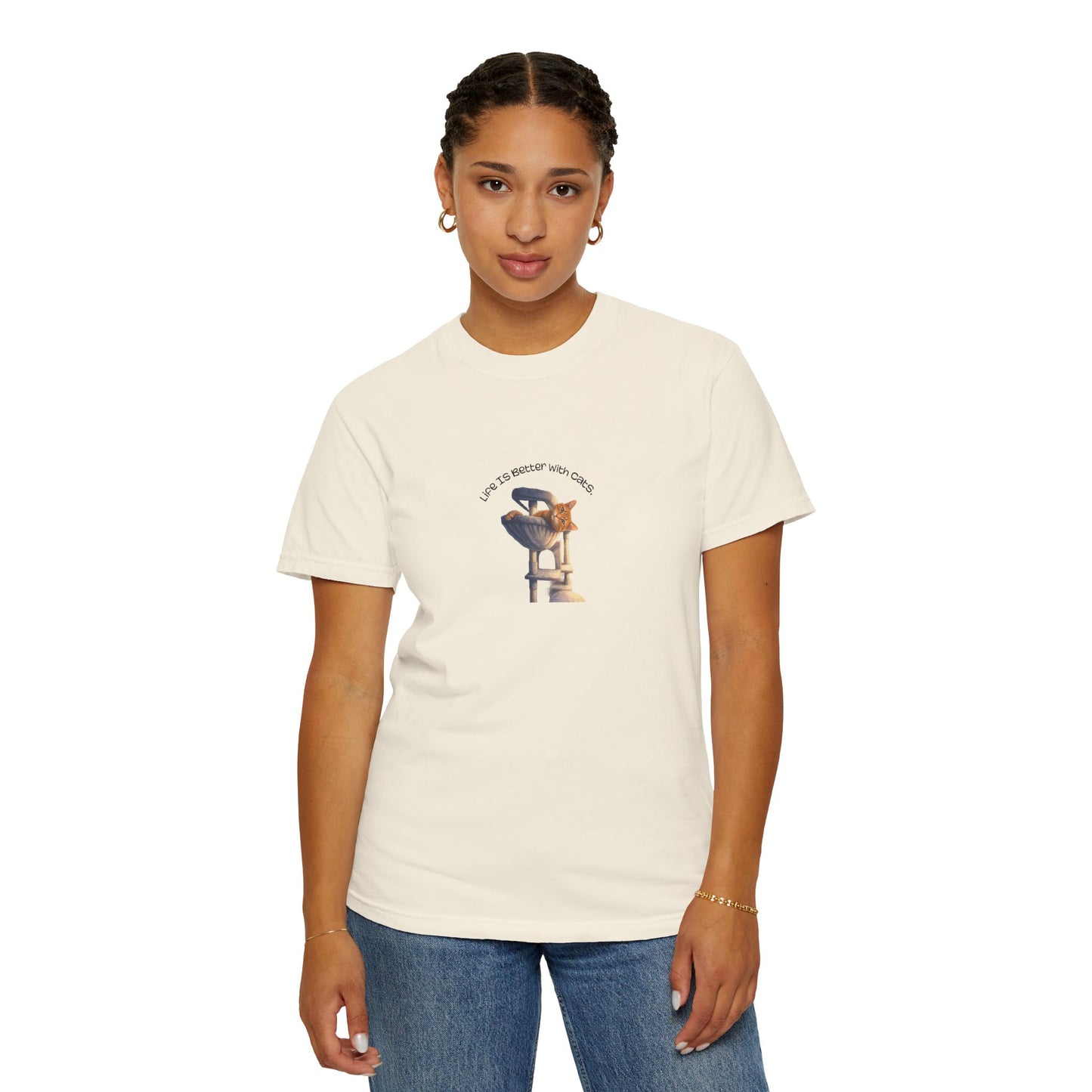 Life Is Better With Cats T-Shirt Cat Lover Graphic Tee