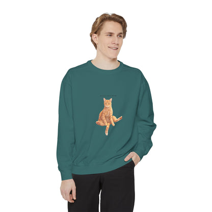 I Don't Do Mornings Cosy Ginger Cat Sweatshirt | Cat Lover Crewneck