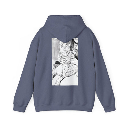 Cosy Cat Portrait Hoodie Sketch Cat Pullover | Cat Lover Gift | Unisex