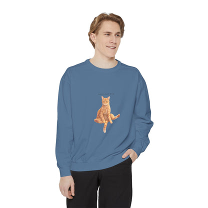 I Don't Do Mornings Cosy Ginger Cat Sweatshirt | Cat Lover Crewneck