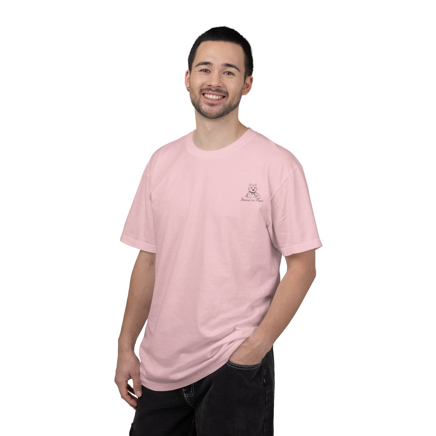 Cat Cuddle T-Shirt Illustrated Cat Hug Graphic Tee