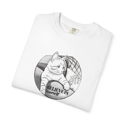 Believe in Spikes – Cat Volleyball Graphic Tee