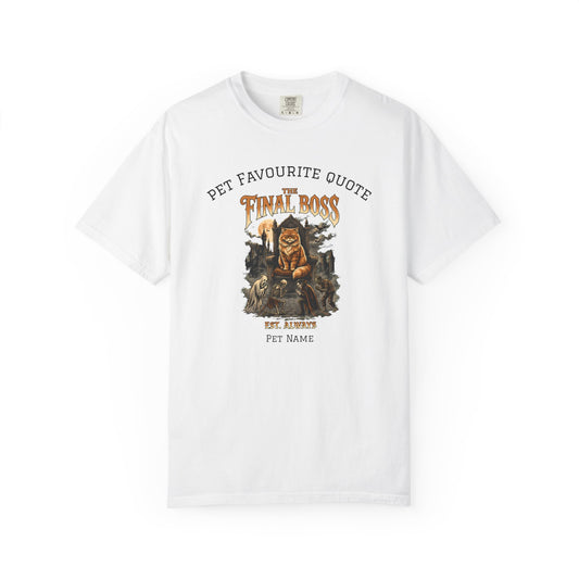 The Final Boss Pet Illustration T-shirt | Pet Name Customizable